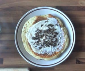 pancake al cioccolato fondente e spalmabile Arla